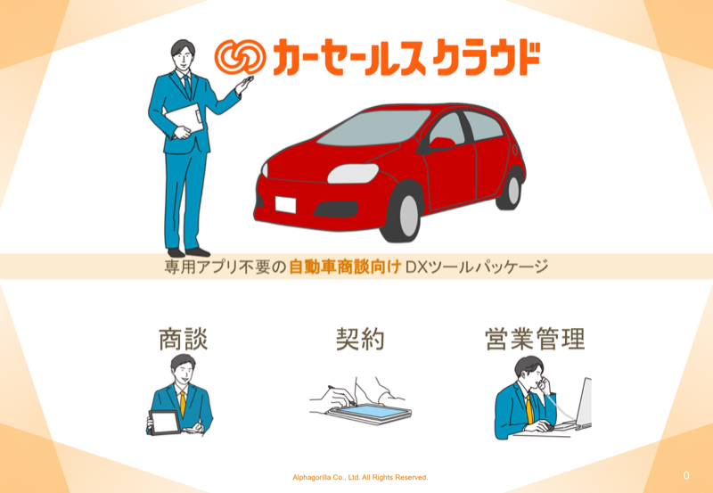 カーセールスクラウドの資料表紙
